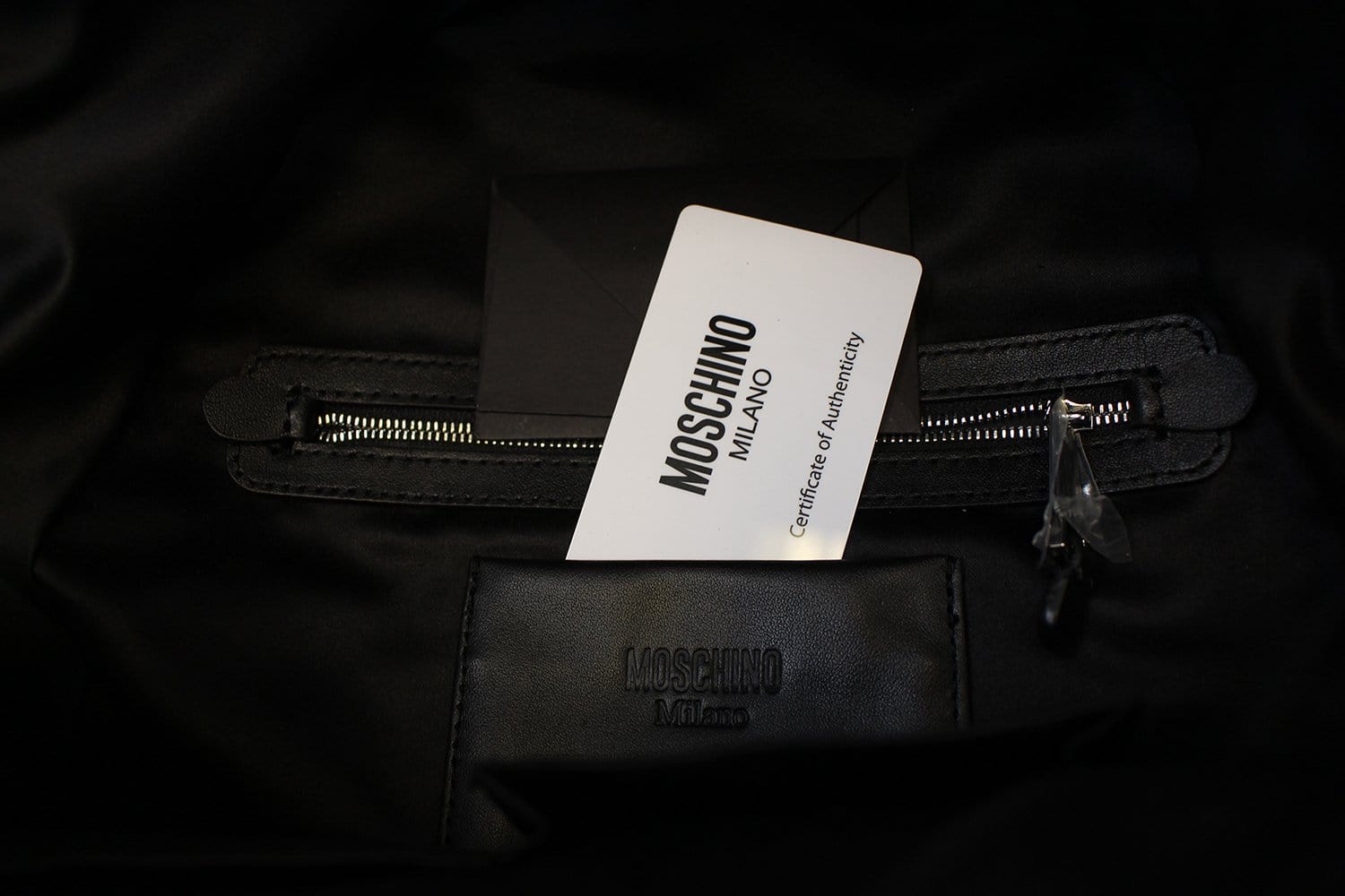 Moschino Women Large Studded Quilted Nylon Black Backpack - Sale