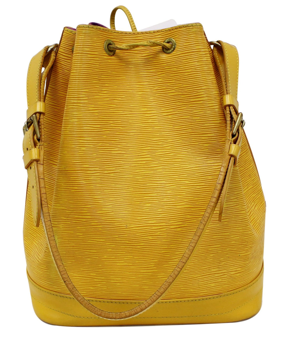 LOUIS VUITTON Yellow Epi Leather Large Noe Shoulder Bag