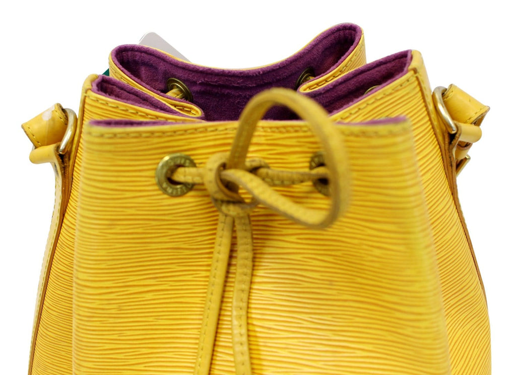 LOUIS VUITTON Yellow Epi Leather Large Noe Shoulder Bag
