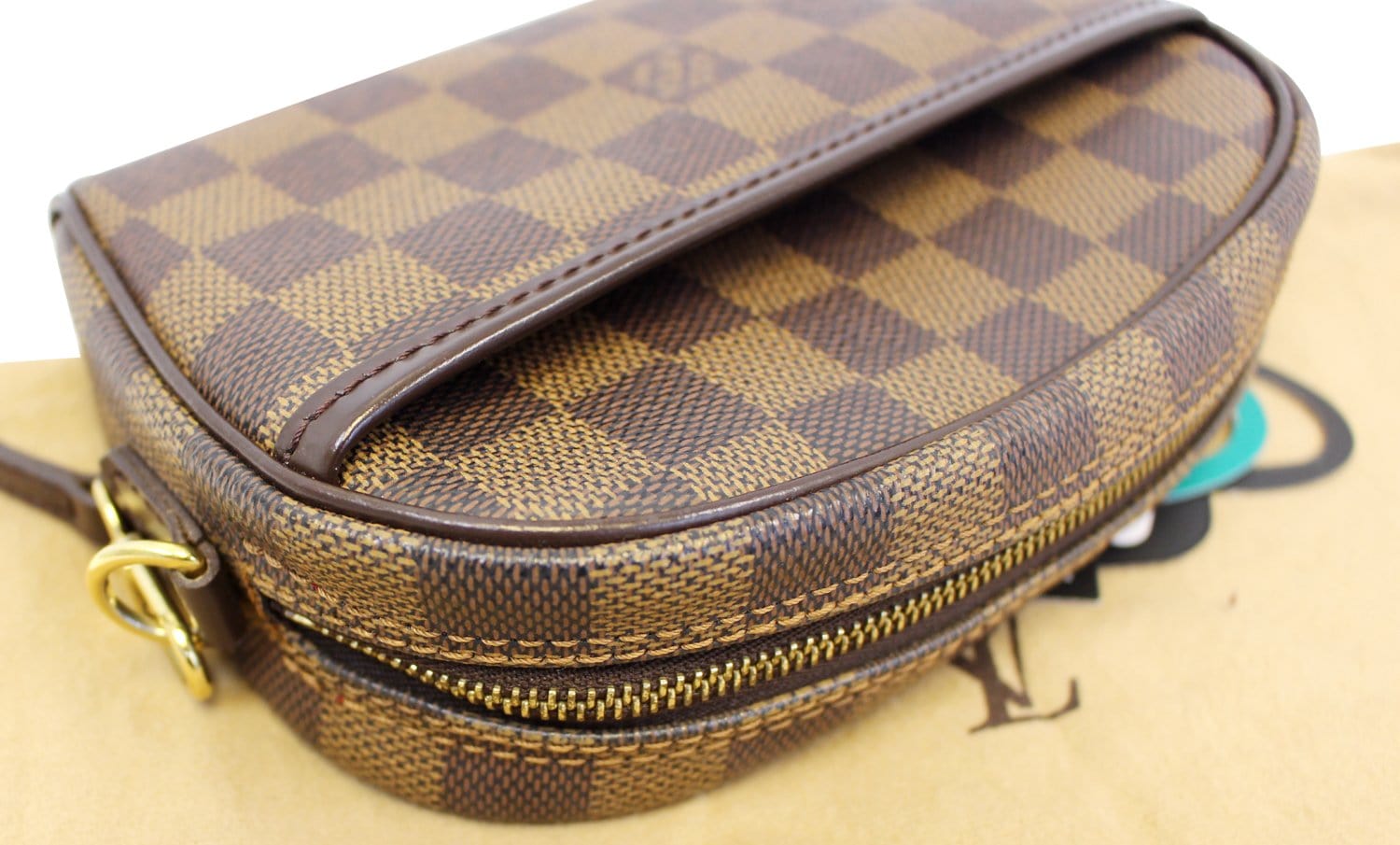 LOUIS VUITTON Damier Ebene Pochette Ipanema Shoulder Crossbody Bag