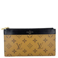 LOUIS VUITTON Slim Purse Monogram Reverse Canvas Wallet Brown