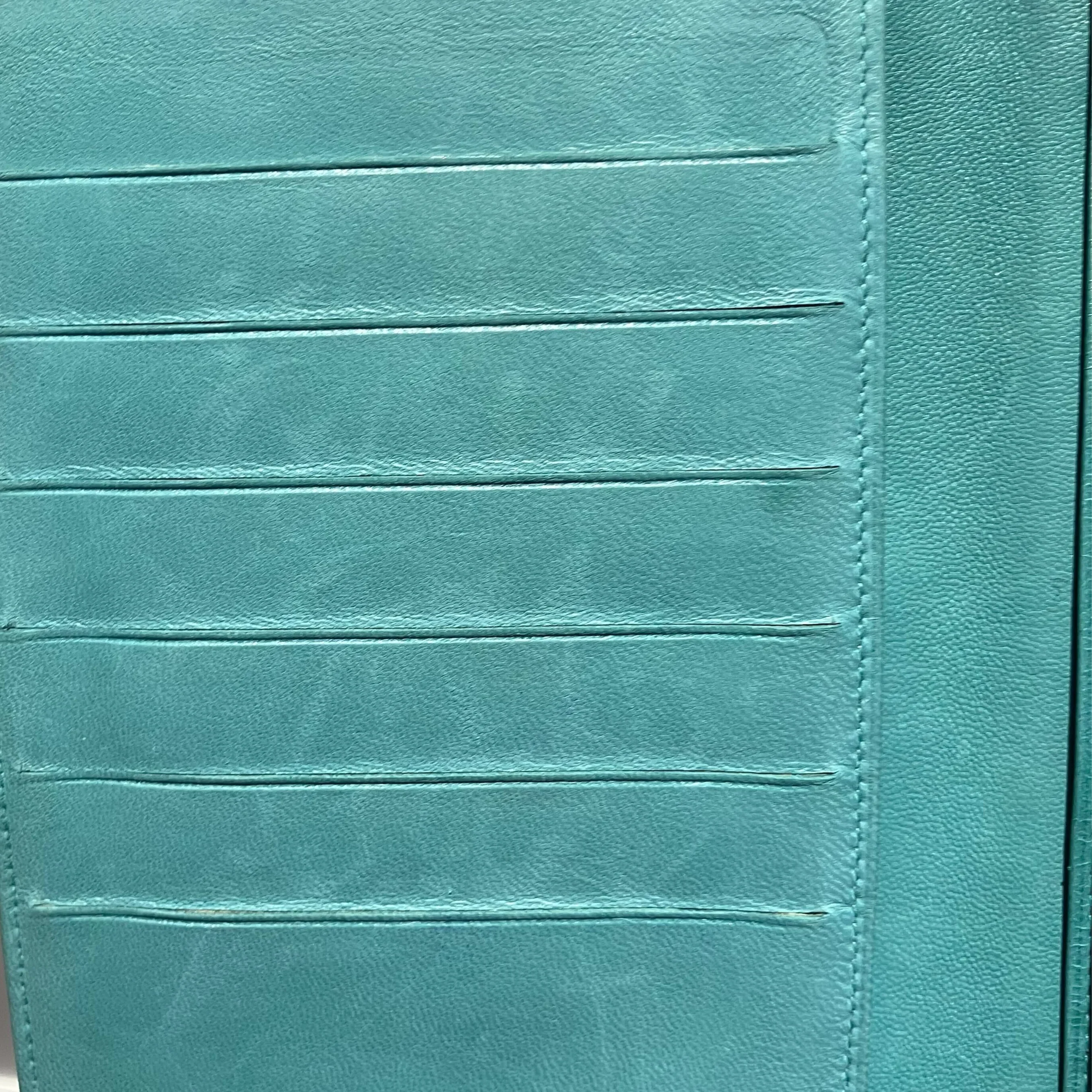 Chanel 1997-1999 Blue Caviar Long Wallet Purse
