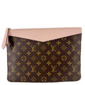 LOUIS VUITTON Daily Pouch Monogram Canvas Clutch Pink