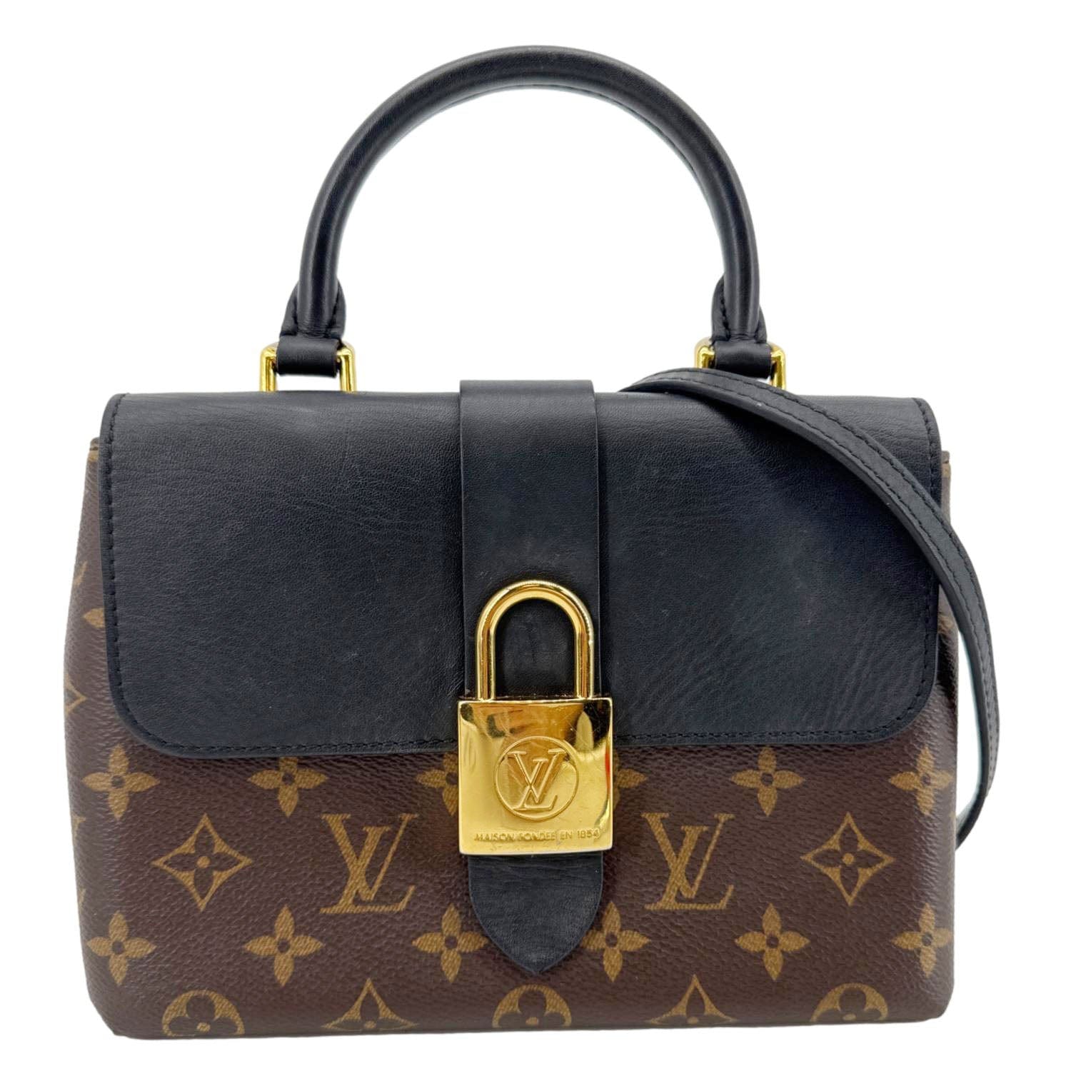 LOUIS VUITTON Locky BB Monogram Canvas Shoulder Bag Brown