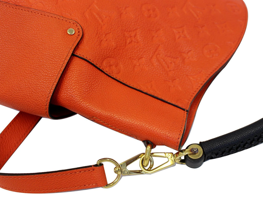 LOUIS VUITTON Orange Monogram Empreinte Leather Bagatelle Shoulder Bag