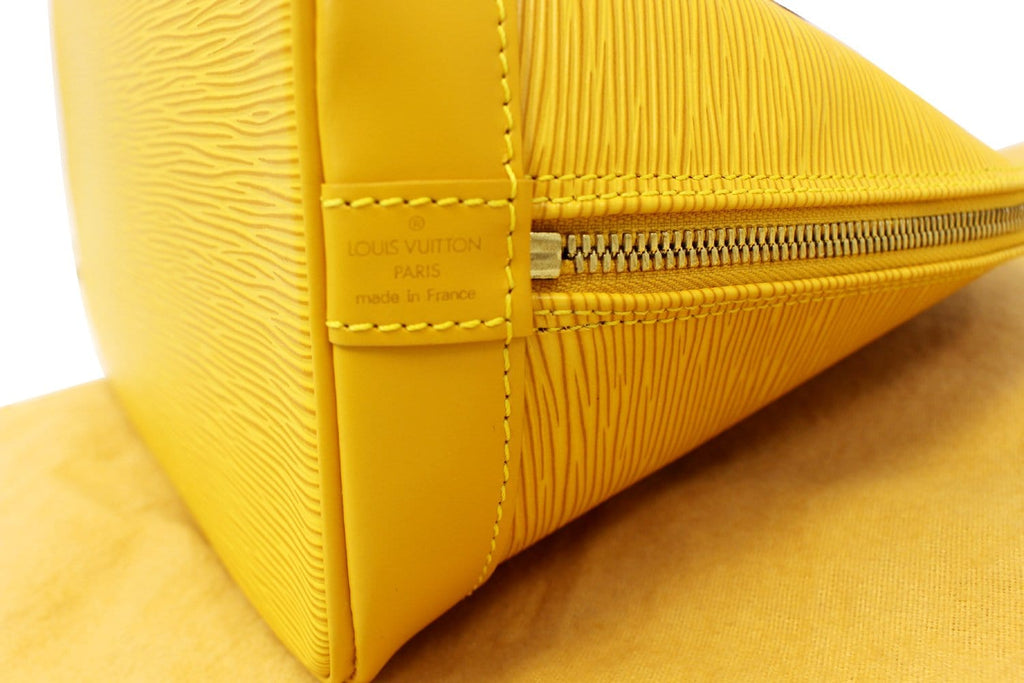 LOUIS VUITTON Epi Leather Alma PM Yellow Satchel Bag