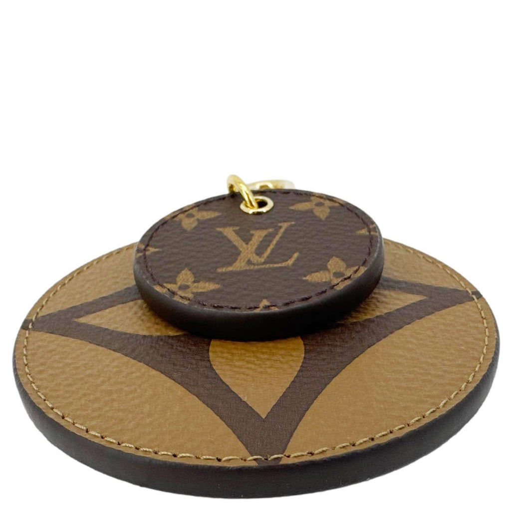 LOUIS VUITTON Reverse Monogram Canvas Key Holder and Bag Charm Brown