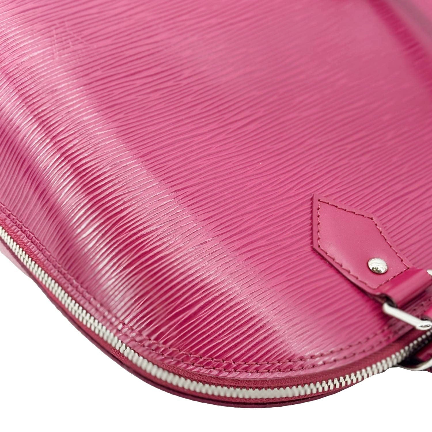 LOUIS VUITTON Alma PM Epi Leather Satchel Bag Burgundy