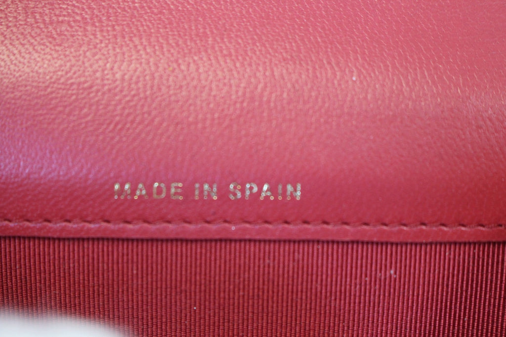 Chanel Dark Pink Classic Flap Card Holder Case