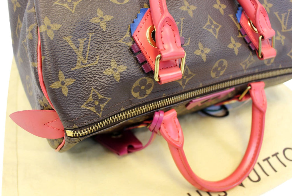 LOUIS VUITTON Totem Monogram Canvas Speedy 30 Satchel Bag