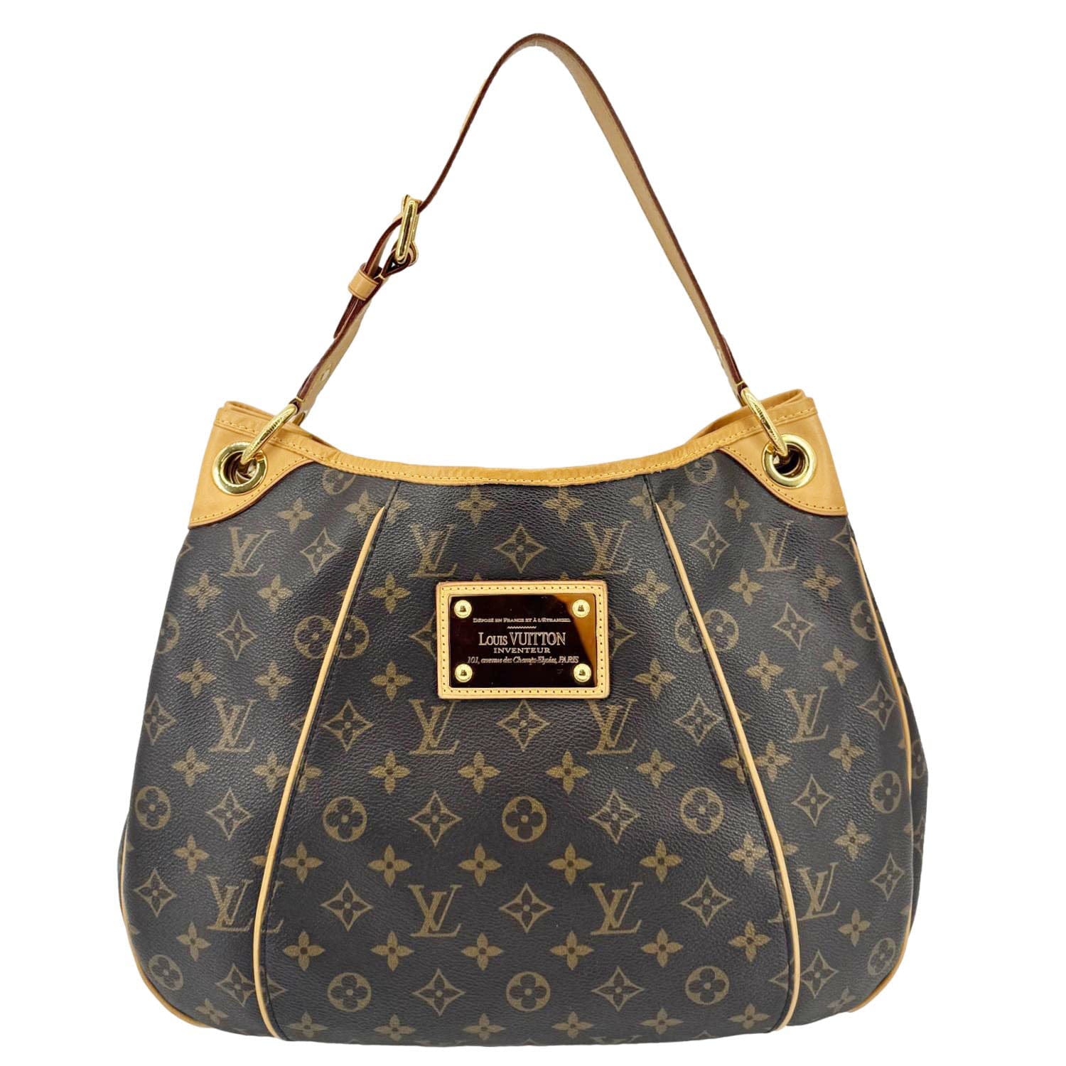 LOUIS VUITTON Galliera PM Monogram Canvas Shoulder Bag Brown