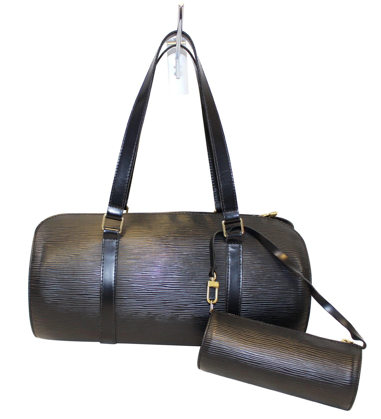 Louis Vuitton Epi Lether Soufflot Black Satchel Bag - Last Call