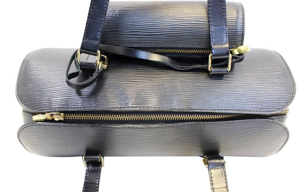 Louis Vuitton Epi Lether Soufflot Black Satchel Bag - Last Call