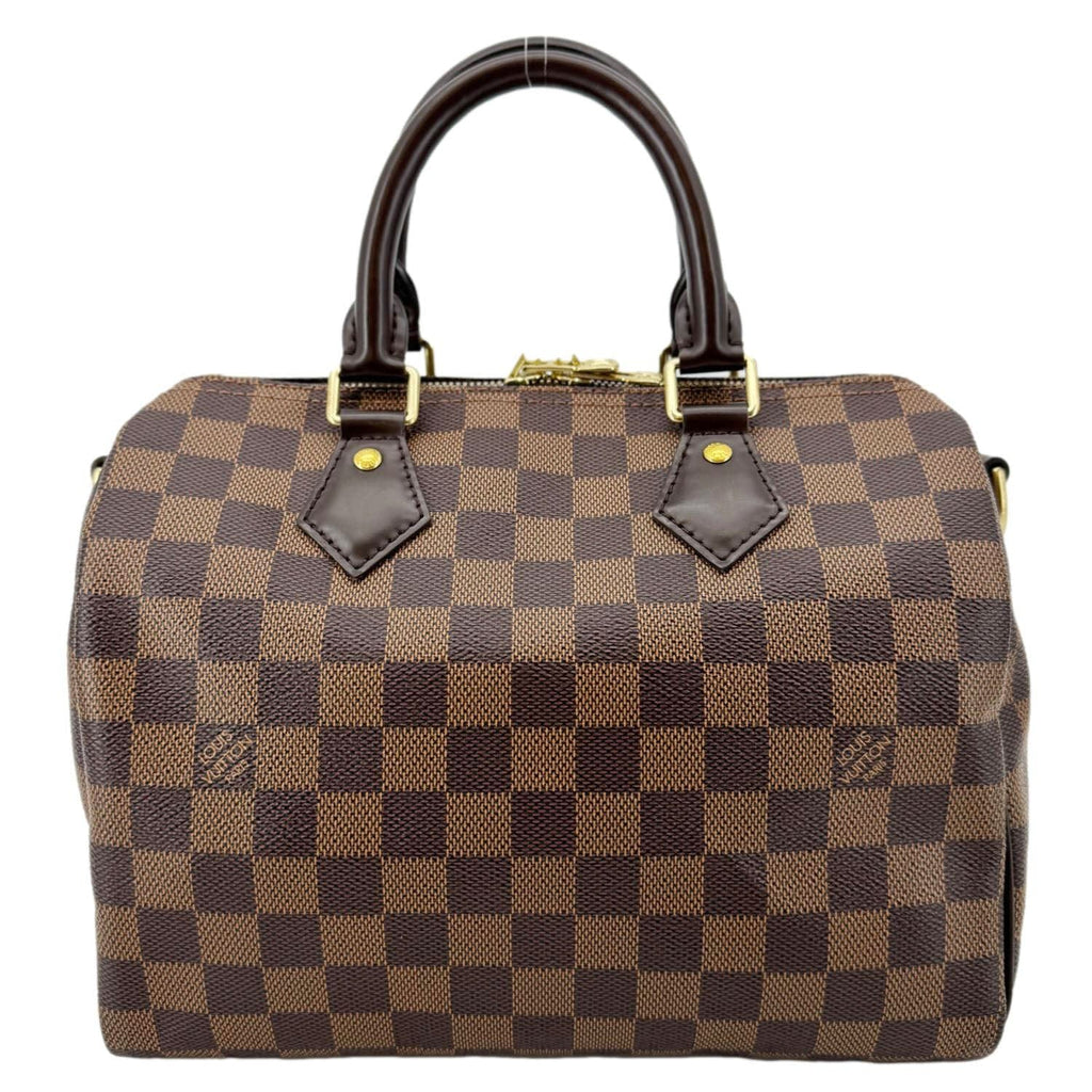 LOUIS VUITTON Speedy 25 Bandouliere Damier Ebene Shoulder Bag Brown