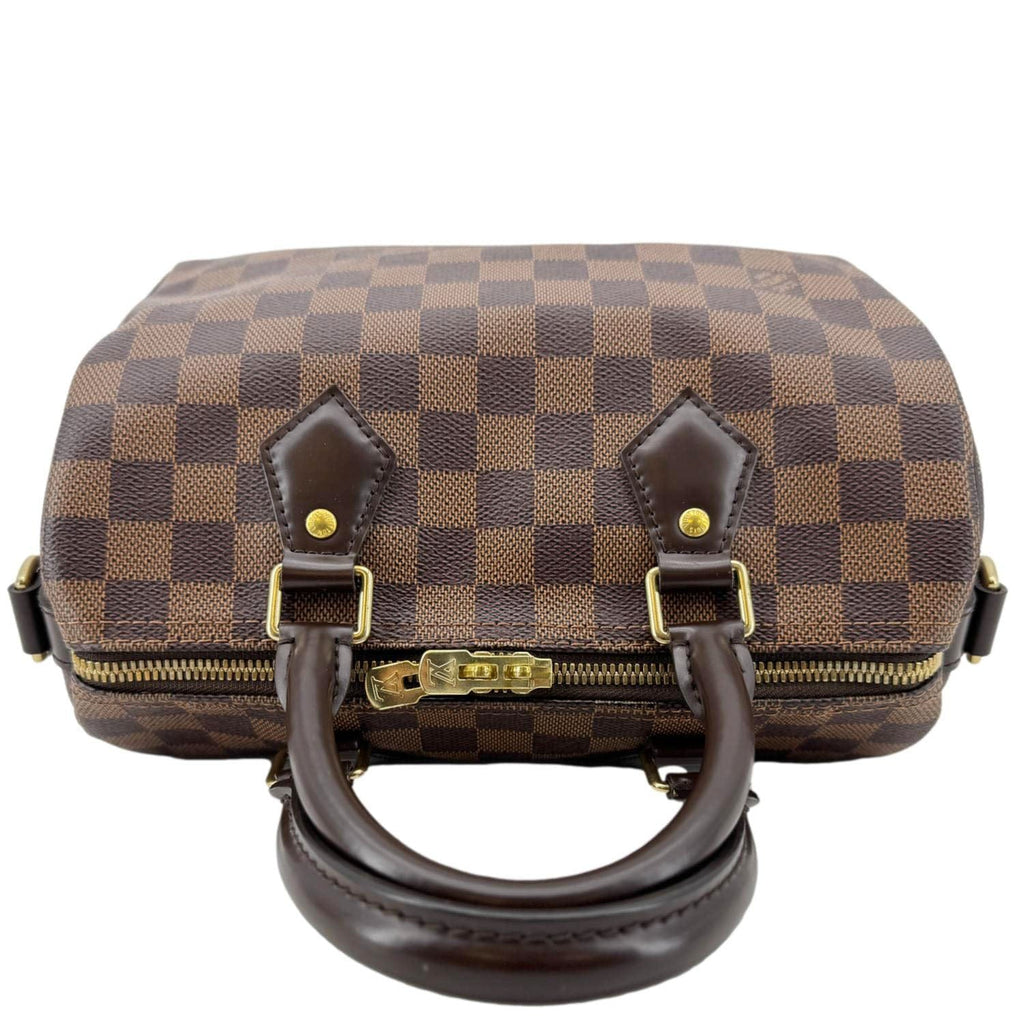 LOUIS VUITTON Speedy 25 Bandouliere Damier Ebene Shoulder Bag Brown