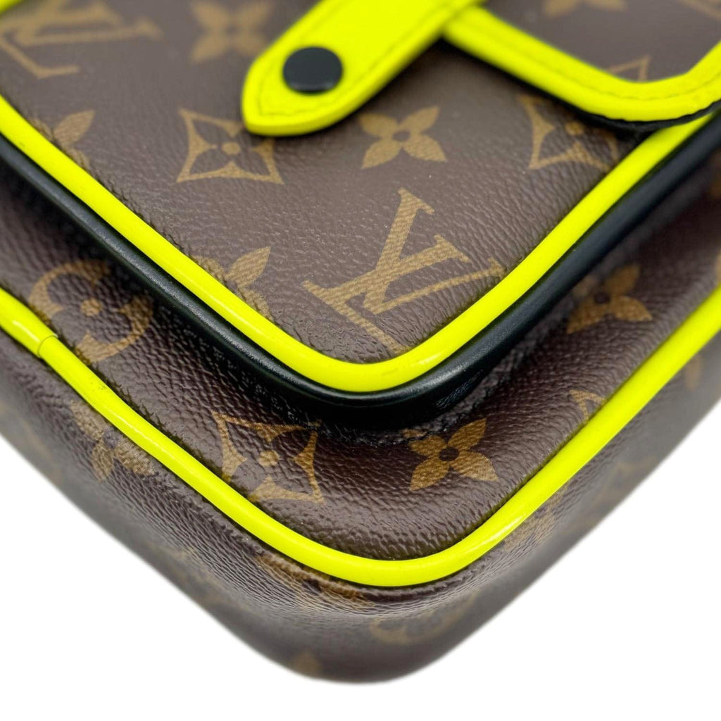 LOUIS VUITTON Christopher Monogram Macassar Canvas Wearable Wallet Brown