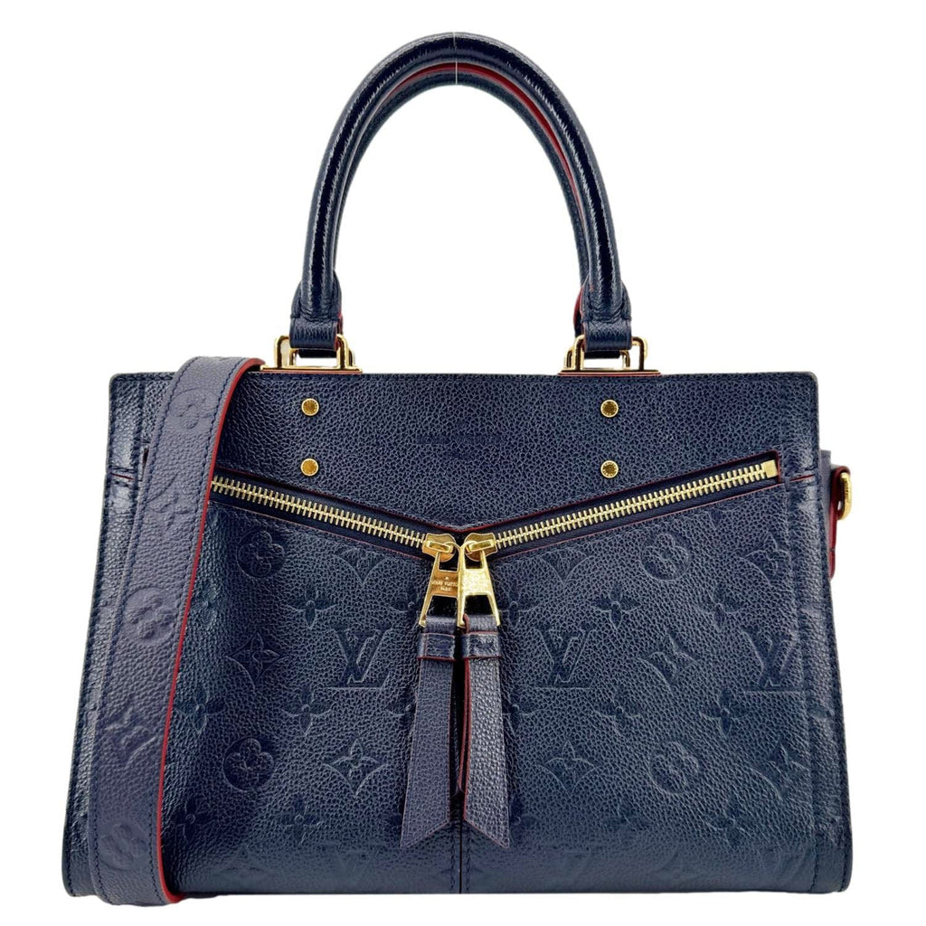 LOUIS VUITTON Sully PM Monogram Empreinte Leather Shoulder Bag Marine Rouge