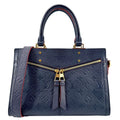 LOUIS VUITTON Sully PM Monogram Empreinte Leather Shoulder Bag Marine Rouge