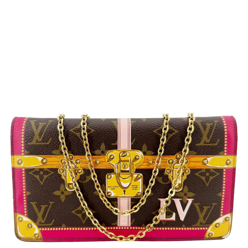 LOUIS VUITTON Summer Trunks Pochette Weekend Monogram Canvas Shoulder Bag Brown