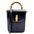 GUCCI Bamboo 3Way Calfskin Leather Shoulder Bag Black 702106