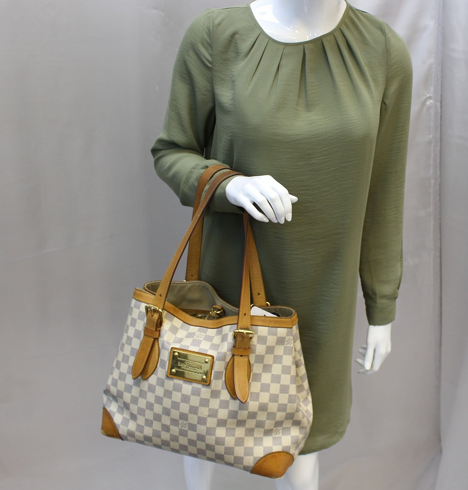 LOUIS VUITTON Damier Azur Hampstead MM Shoulder Bag - Sale