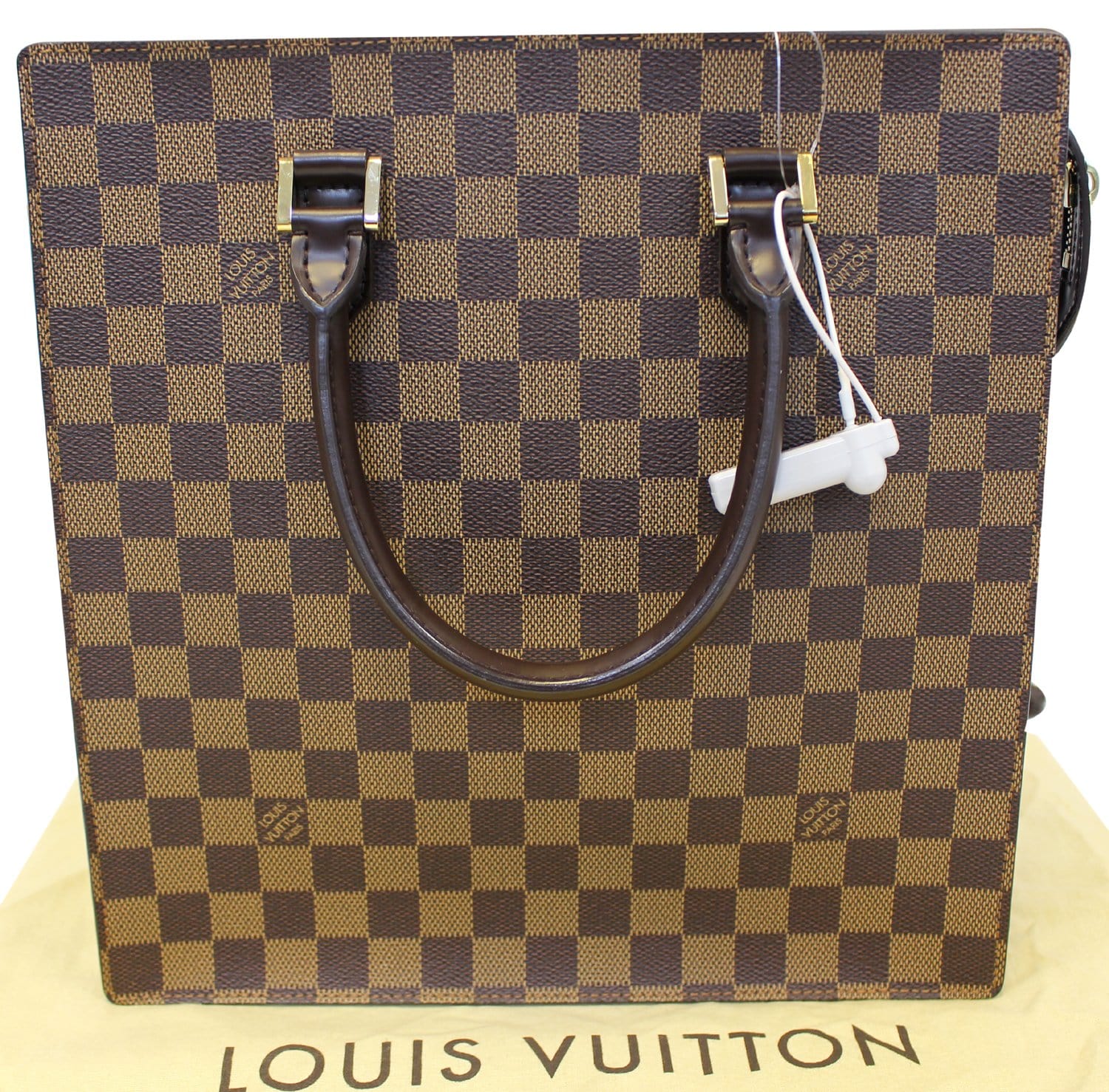 LOUIS VUITTON Damier Ebene Venice Sac-Plat Tote Bag