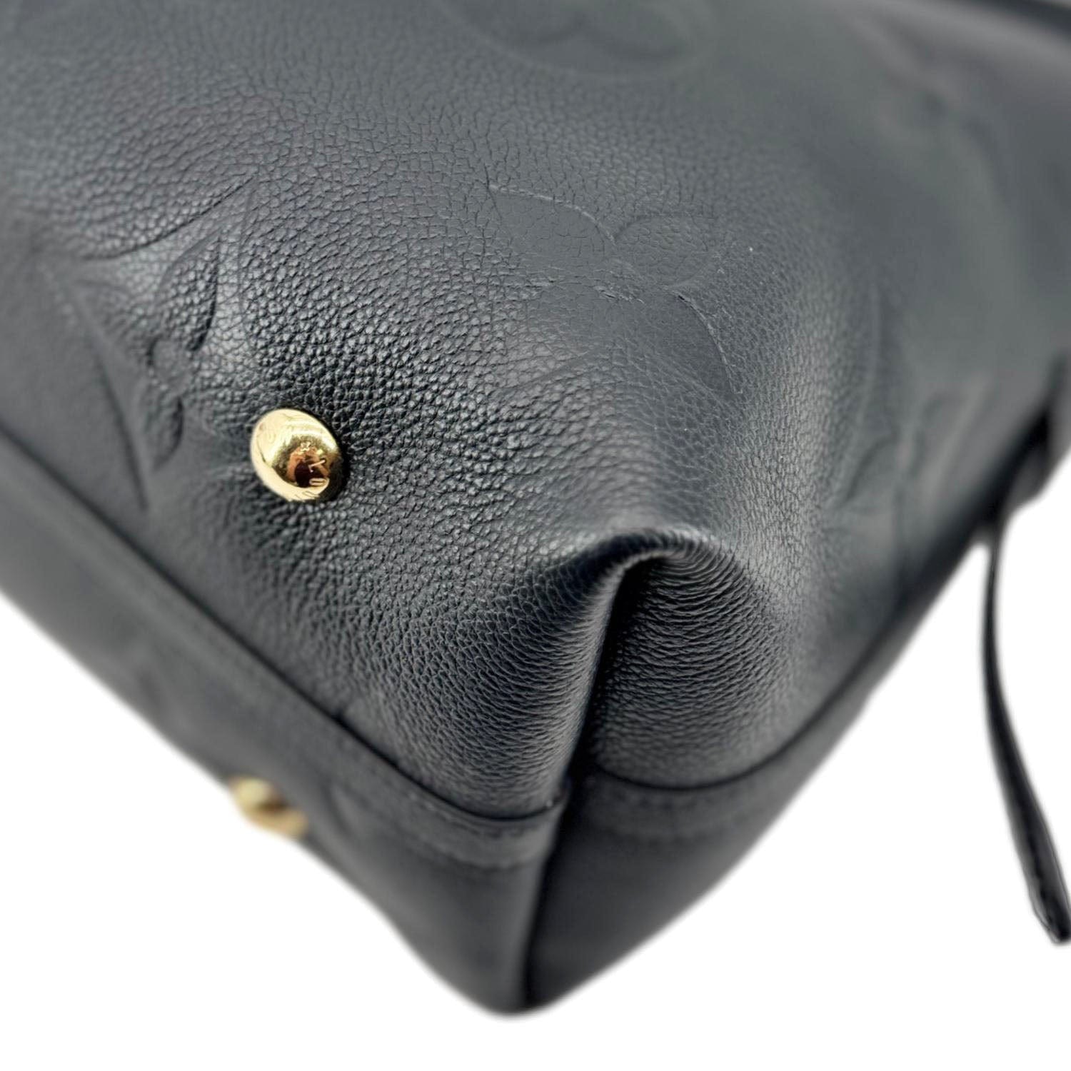 LOUIS VUITTON Carryall MM Empreinte Leather Shoulder Bag Black