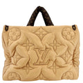 LOUIS VUITTON Onthego GM Giant Monogram Econyl Pillow Shoulder Bag Camel