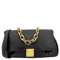 LOUIS VUITTON Favorite Monogram Empreinte Leather Shoulder Bag Black