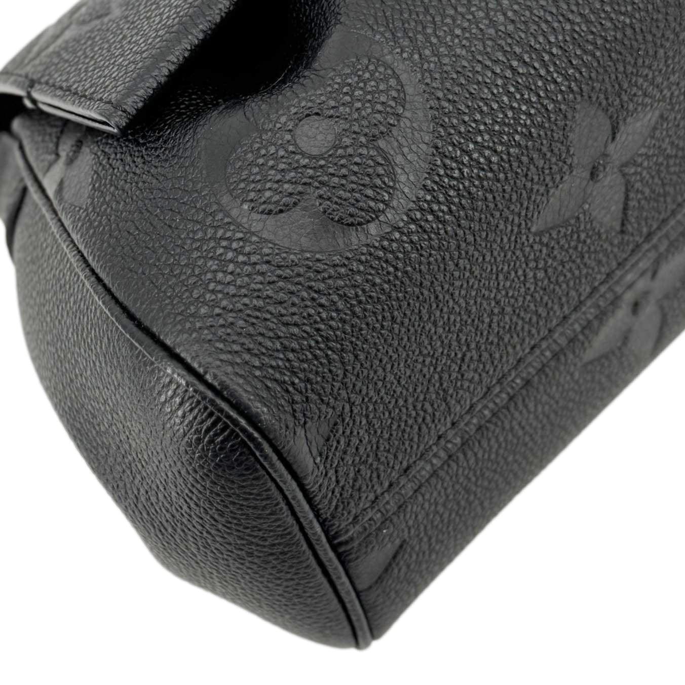 LOUIS VUITTON Favorite Monogram Empreinte Leather Shoulder Bag Black