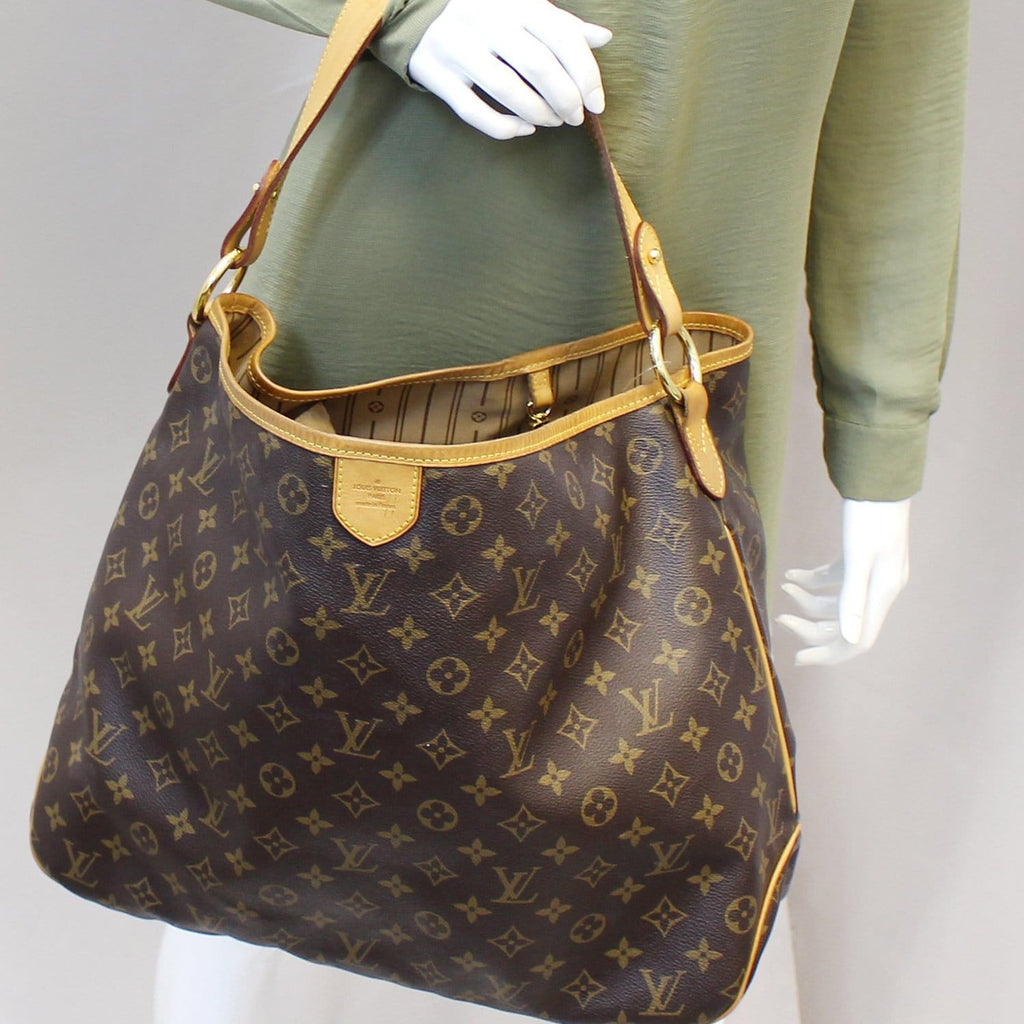 LOUIS VUITTON Monogram Canvas Delightful MM Tote Shoulder Bag