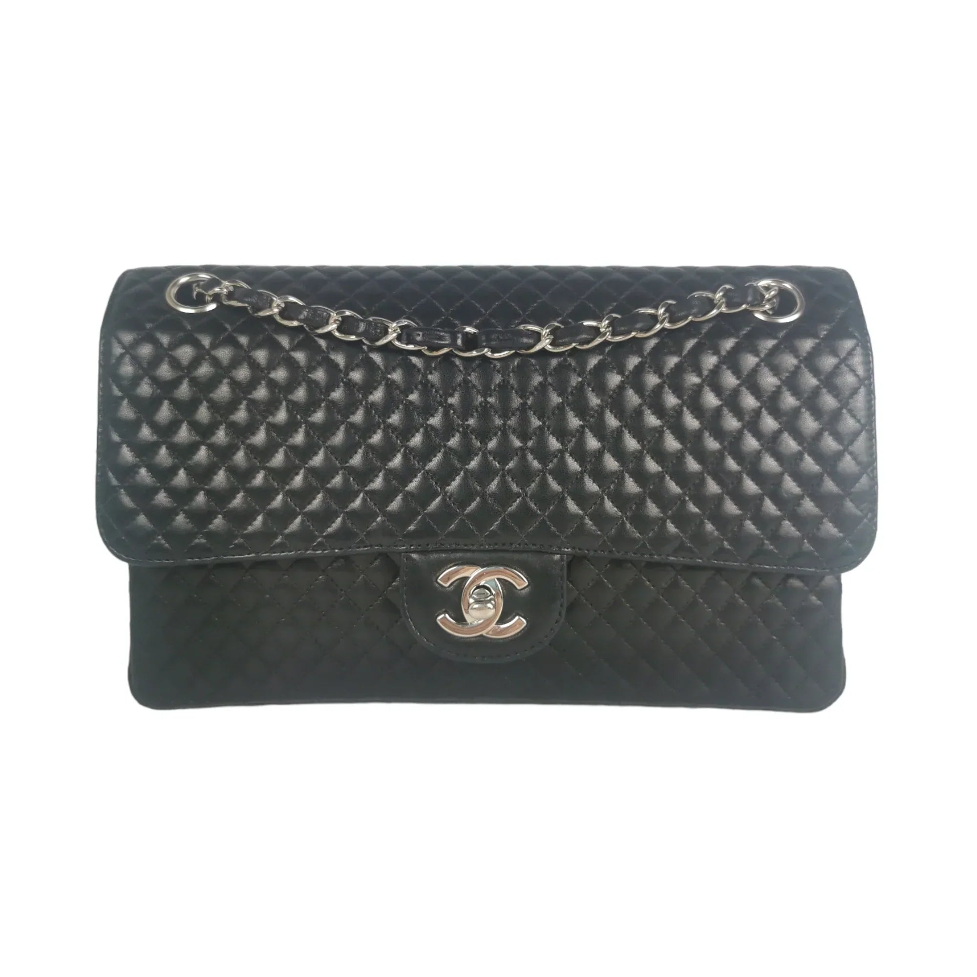Chanel Classic Single Flap Medium Black Micro Lambskin SiLouis Vuittoner