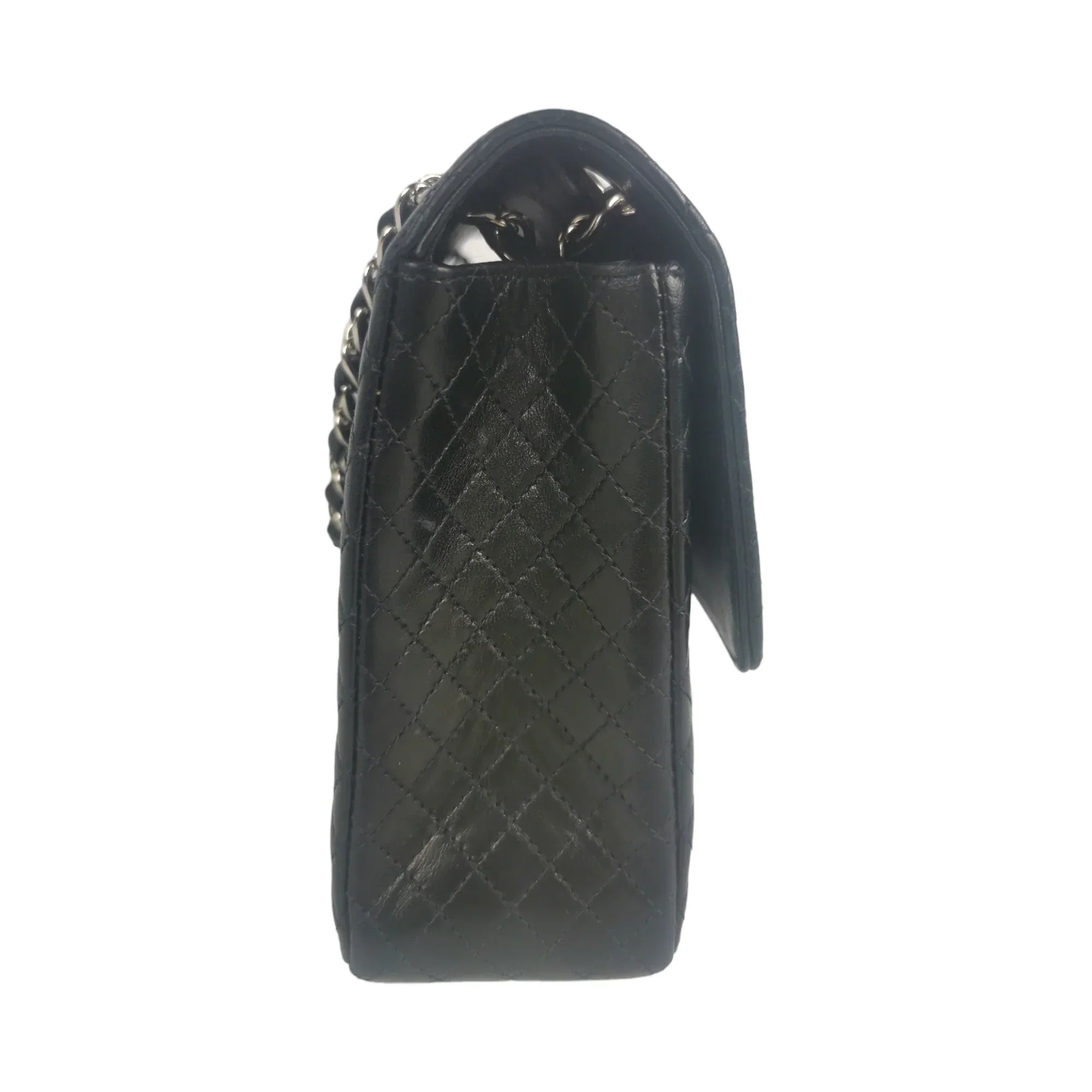 Chanel Classic Single Flap Medium Black Micro Lambskin SiLouis Vuittoner