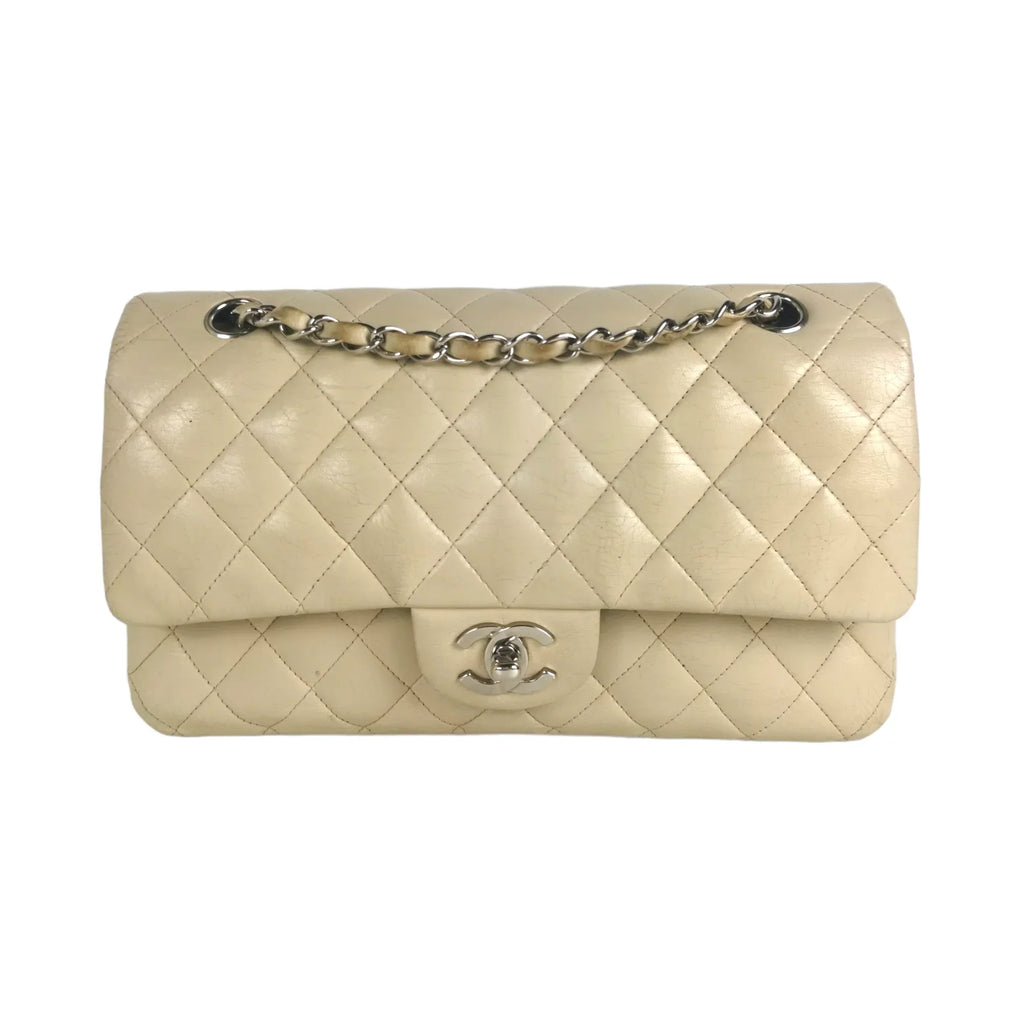 Chanel Classic Double Flap Medium Ivory Lambskin SiLouis Vuittoner