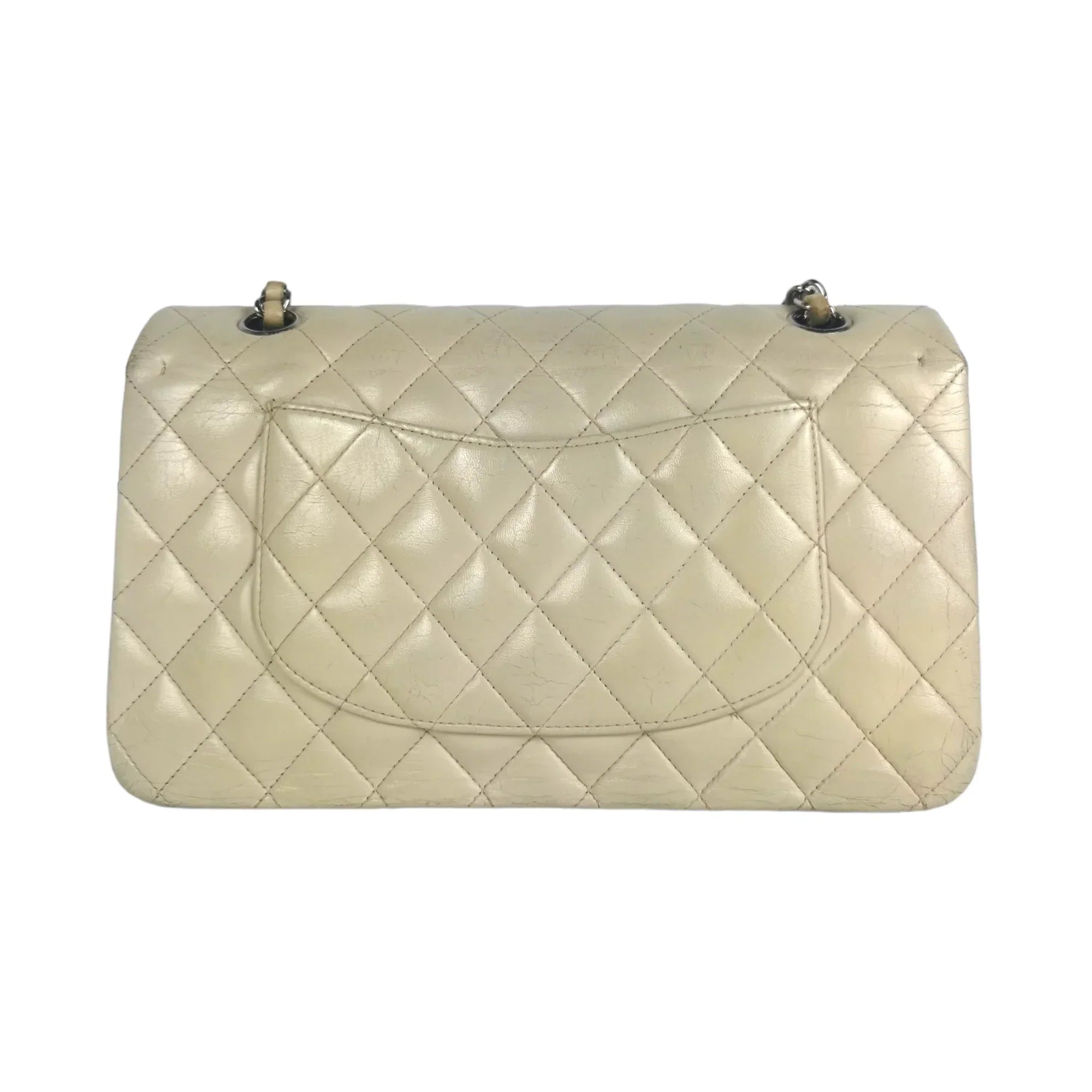 Chanel Classic Double Flap Medium Ivory Lambskin SiLouis Vuittoner