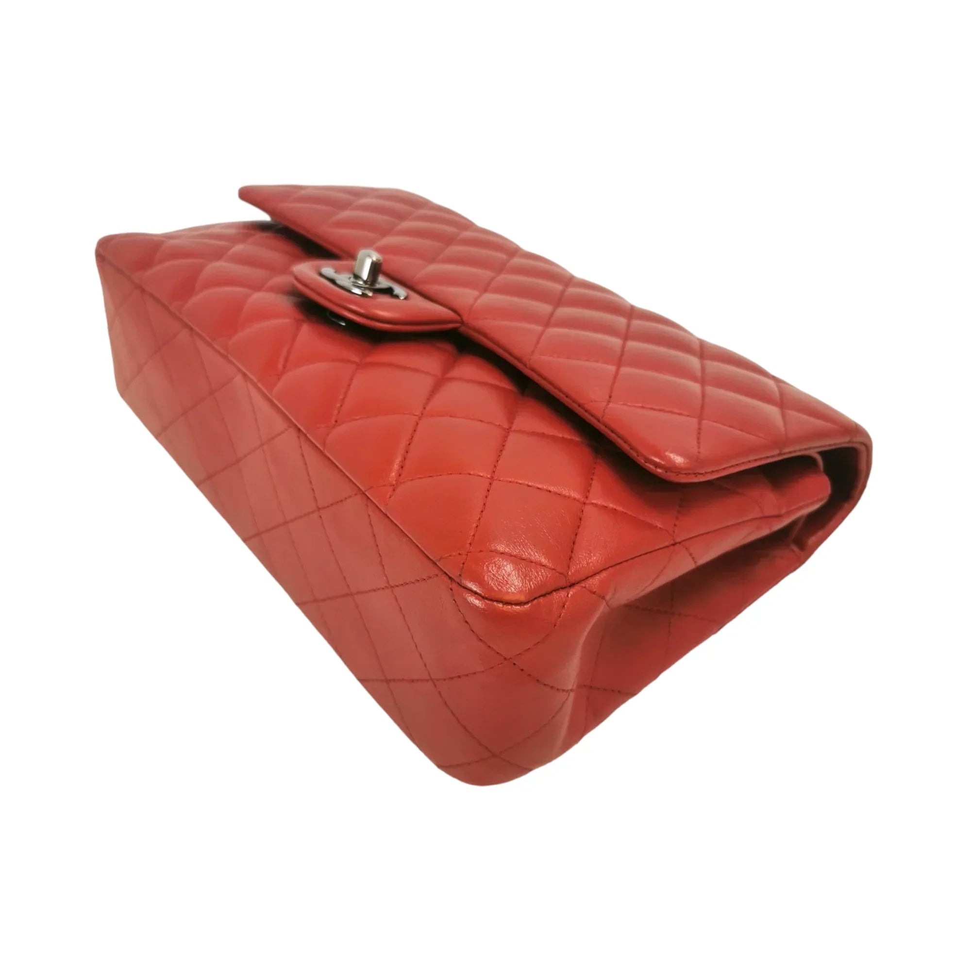 Chanel Classic Double Flap Medium Red Lambskin SiLouis Vuittoner
