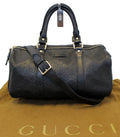 GUCCI Gucci Guccissima Leather Black Boston Bag 203696