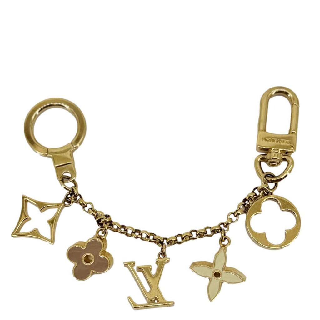 LOUIS VUITTON Fleur de Monogram Bag Charm Gold