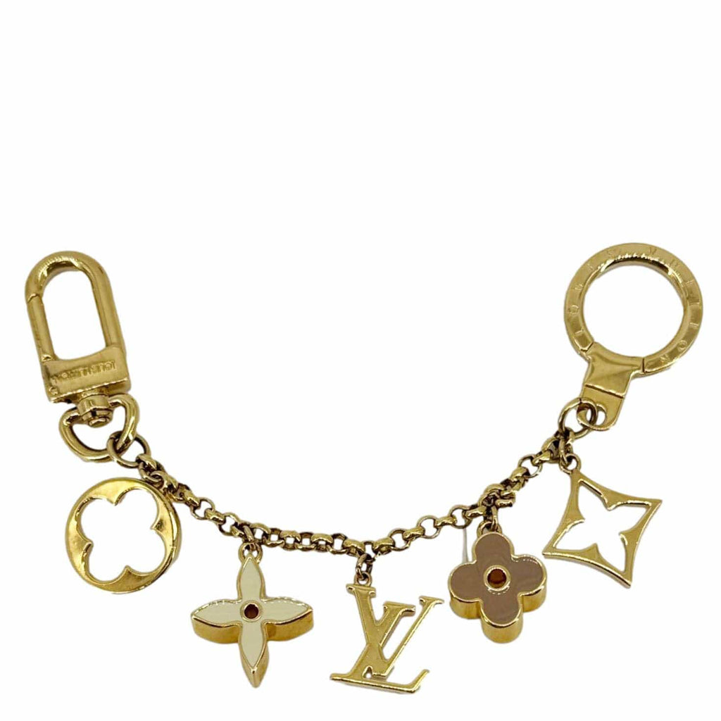 LOUIS VUITTON Fleur de Monogram Bag Charm Gold