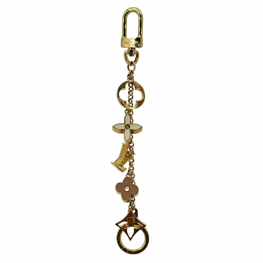 LOUIS VUITTON Fleur de Monogram Bag Charm Gold
