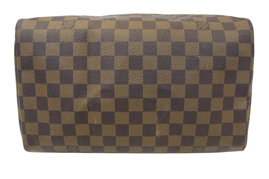 LOUIS VUITTON Damier Ebene Speedy 30 Brown Satchel Bag