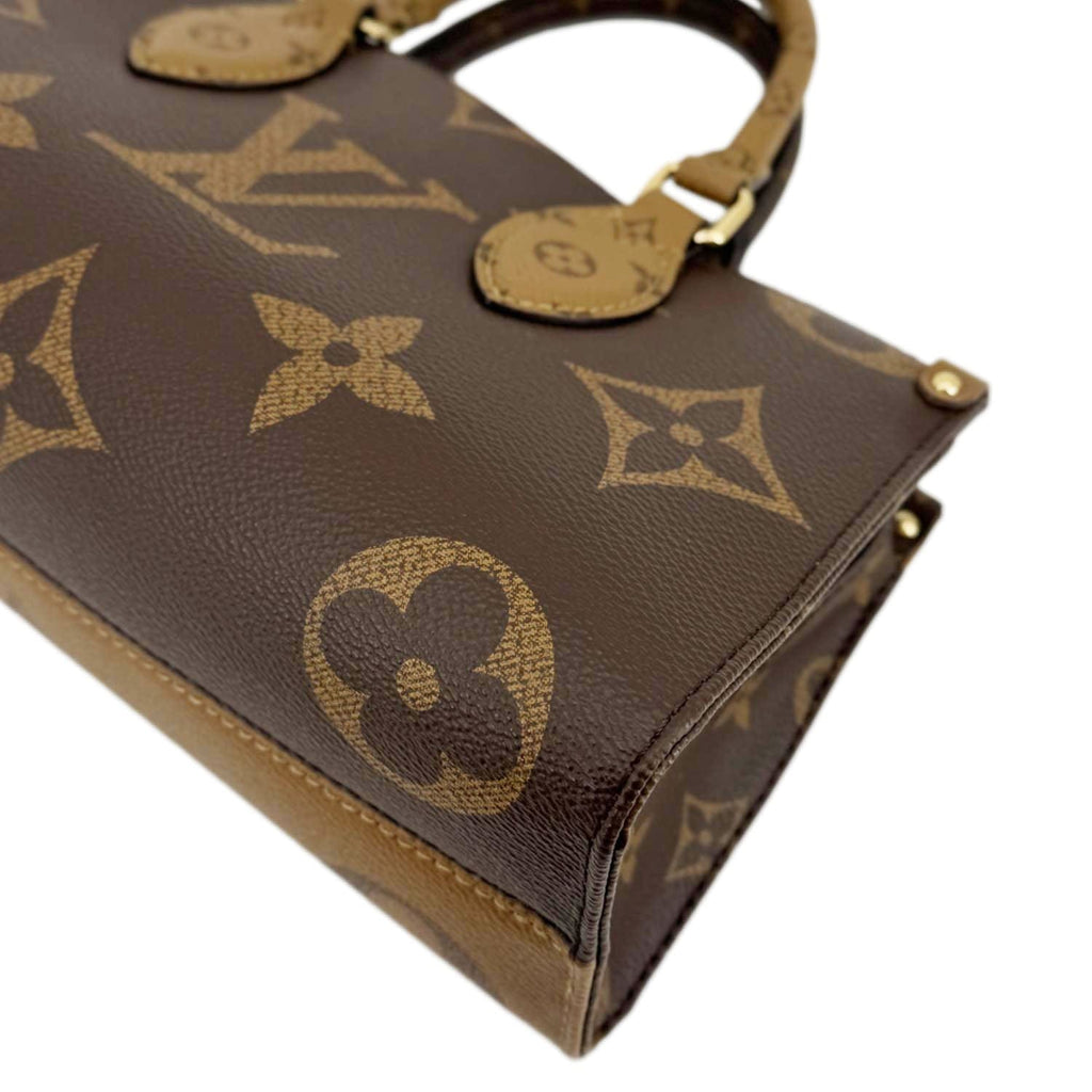 LOUIS VUITTON On-The-Go East West Monogram Canvas Chain 2way Shoulder Bag Brown