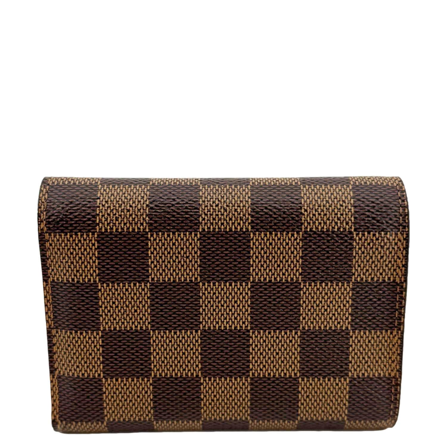 LOUIS VUITTON Victorine Damier Ebene Wallet Brown