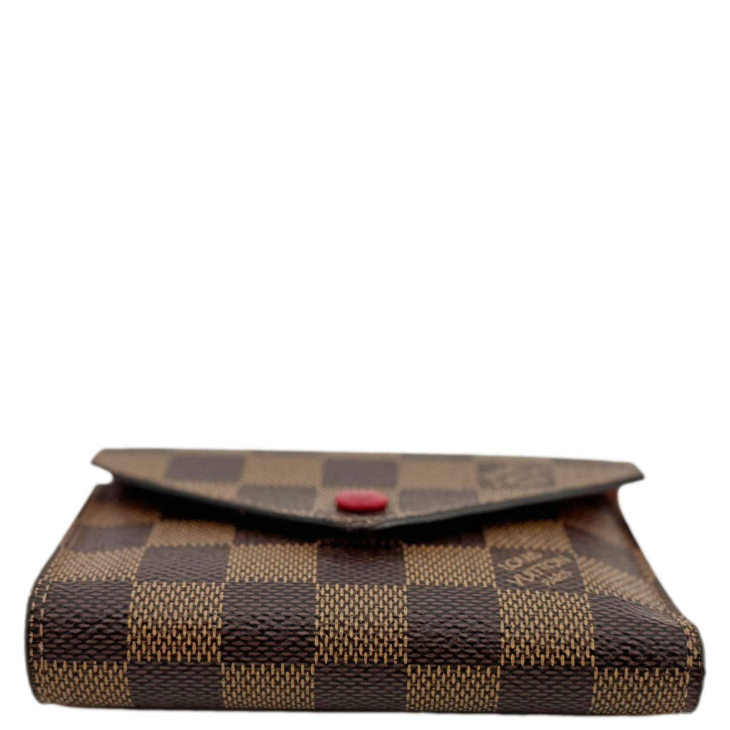 LOUIS VUITTON Victorine Damier Ebene Wallet Brown