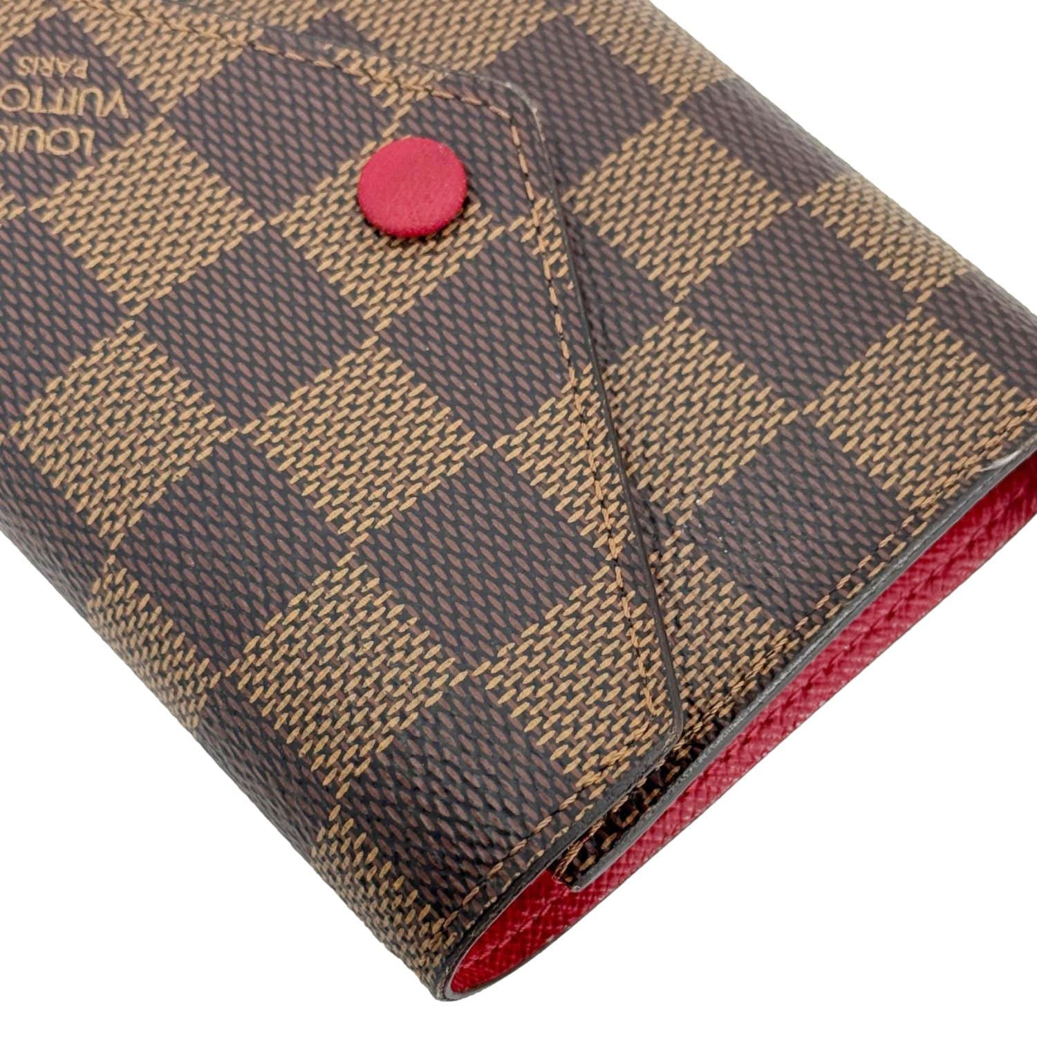 LOUIS VUITTON Victorine Damier Ebene Wallet Brown