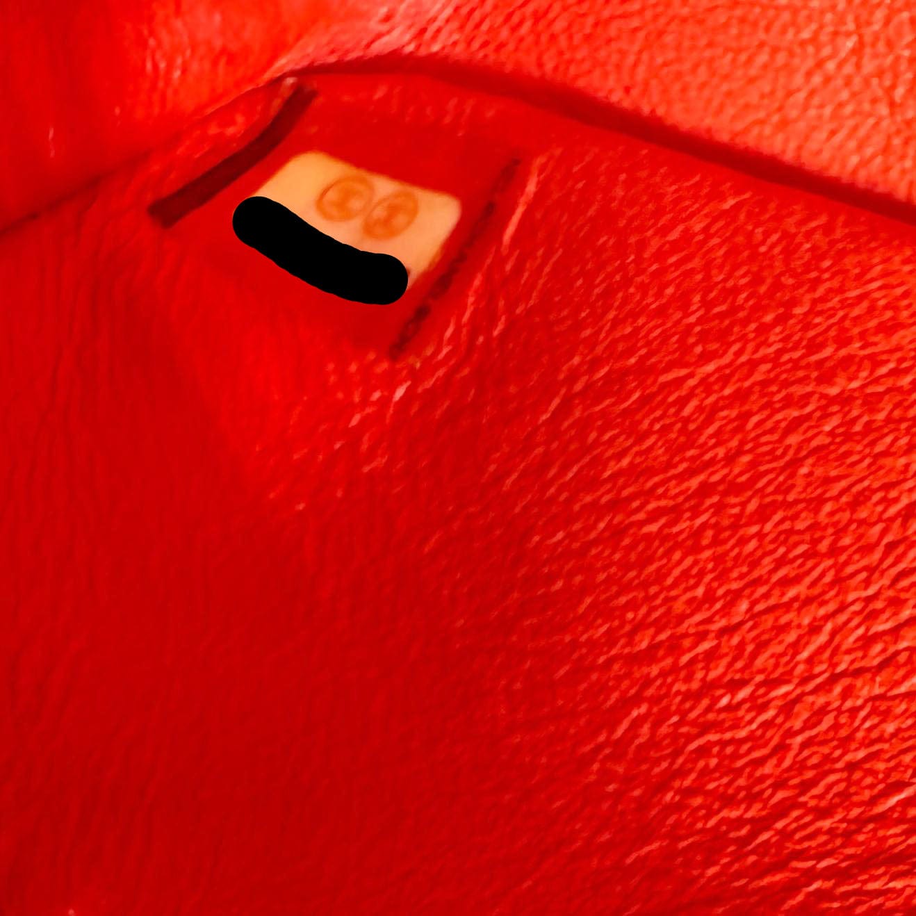 Chanel Classic Double Flap Medium Chevron Leather Shoulder Bag Orange