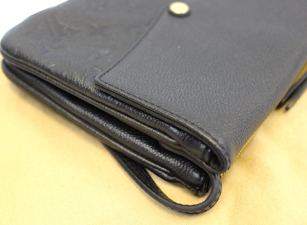 LOUIS VUITTON Black Monogram Empreinte Leather Twice Crossbody Bag