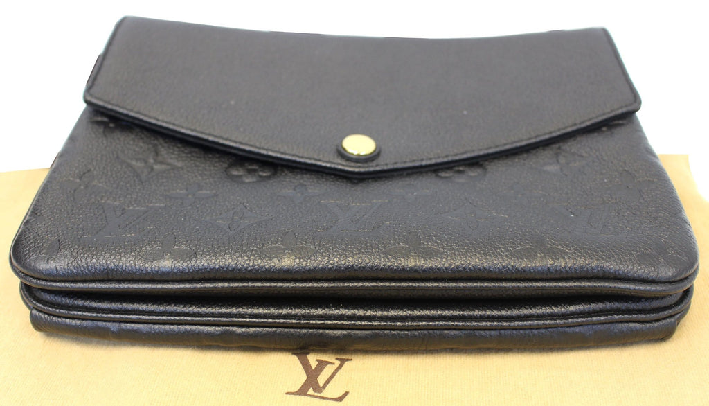 LOUIS VUITTON Black Monogram Empreinte Leather Twice Crossbody Bag