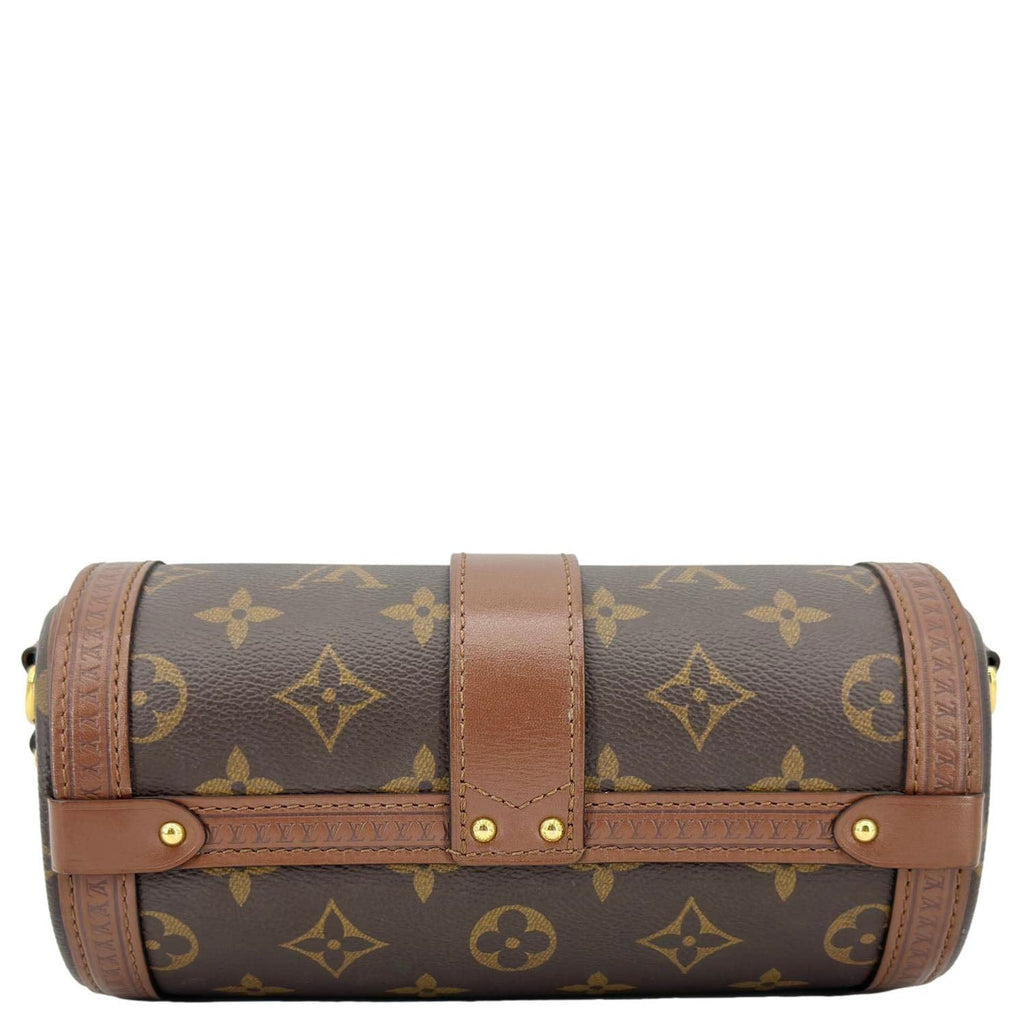 LOUIS VUITTON Papillon Trunk Monogram Canvas Satchel Bag Brown