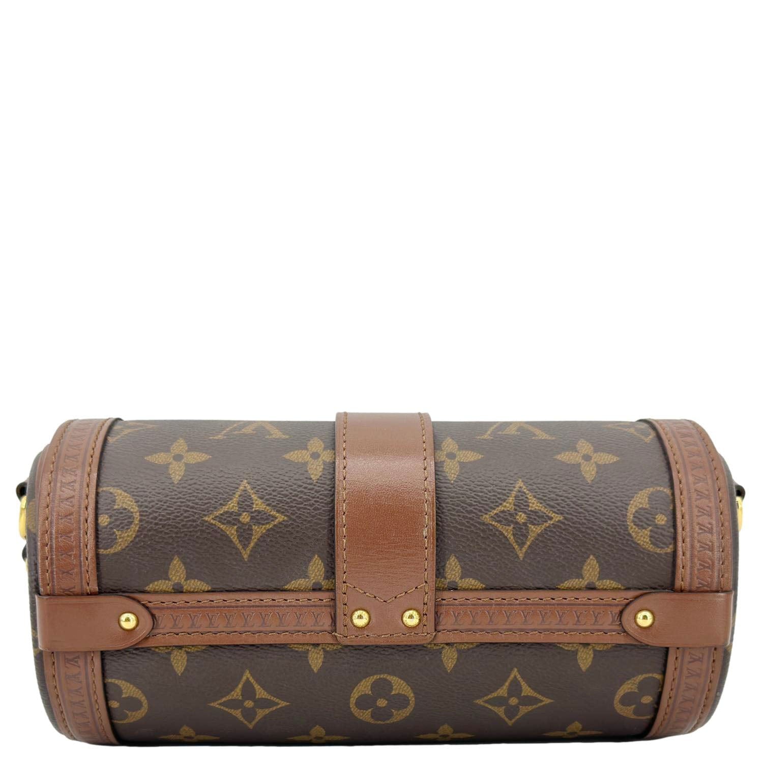 LOUIS VUITTON Papillon Trunk Monogram Canvas Satchel Bag Brown